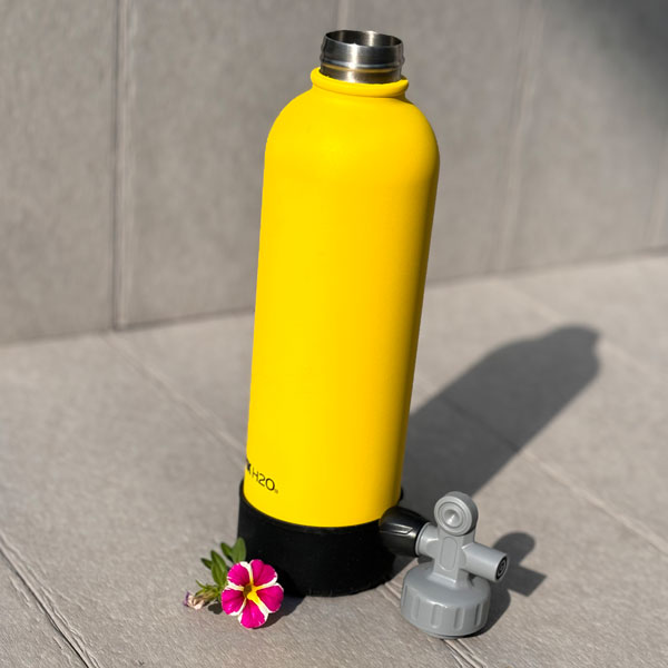 SCUBA tank water bottle