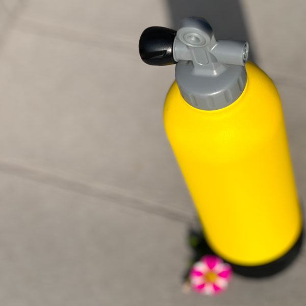SCUBA tank water bottle
