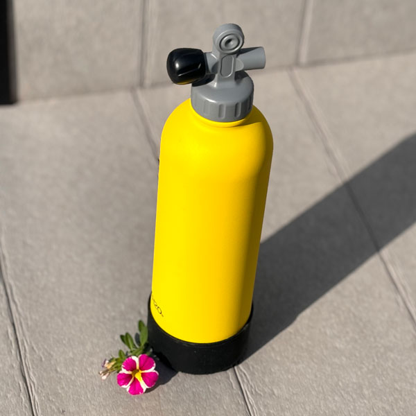 SCUBA tank water bottle