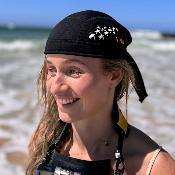 SCUBA hood with bunch of turtles