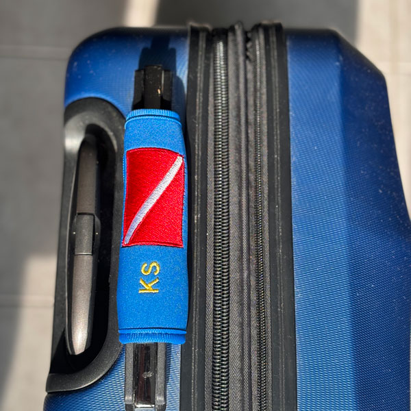Personalized Neoprene Luggage Handle Wrapper - dive flag