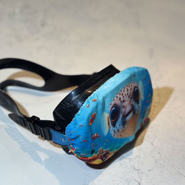 Dive mask cover - featuring a beautiful pufferfish - Image 6