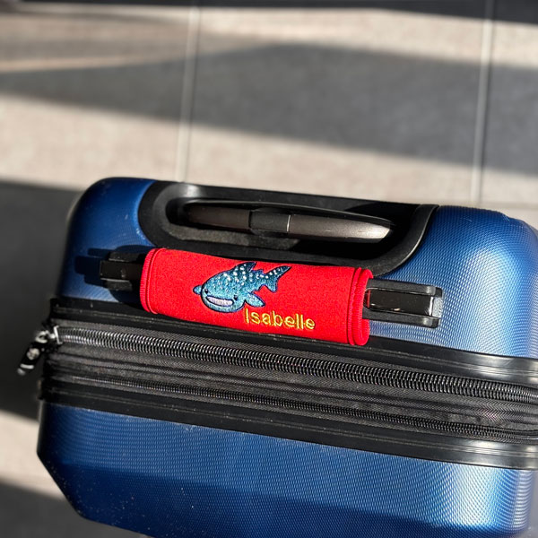 Personalized Neoprene Luggage Handle Wrapper - whaleshark