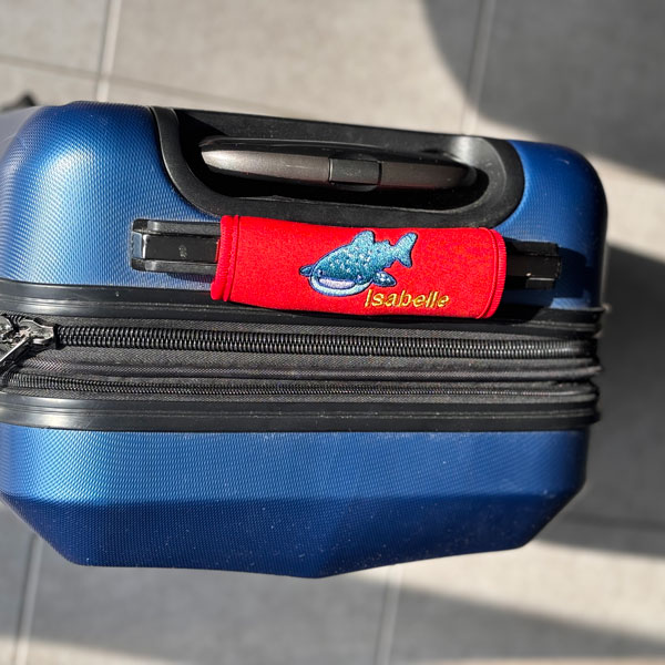 Personalized Neoprene Luggage Handle Wrapper - whaleshark