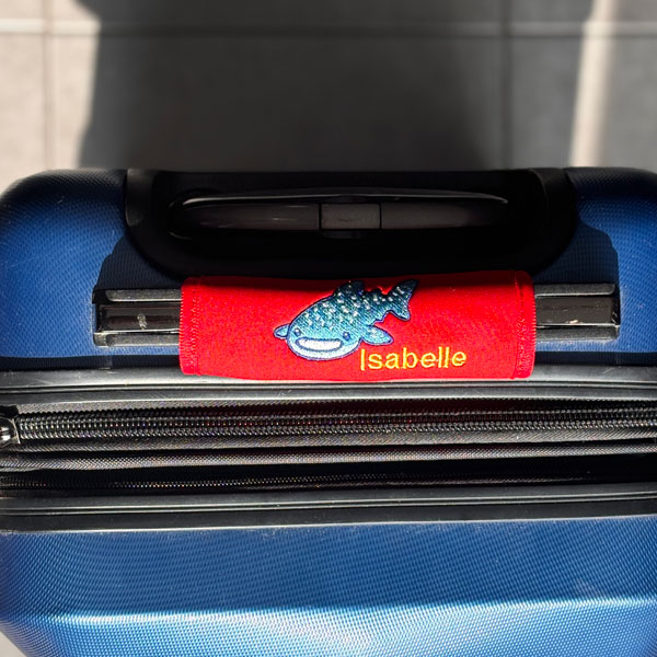 Personalized Neoprene Luggage Handle Wrapper - whaleshark