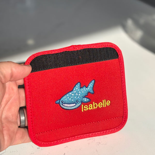 Personalized Neoprene Luggage Handle Wrapper - whaleshark