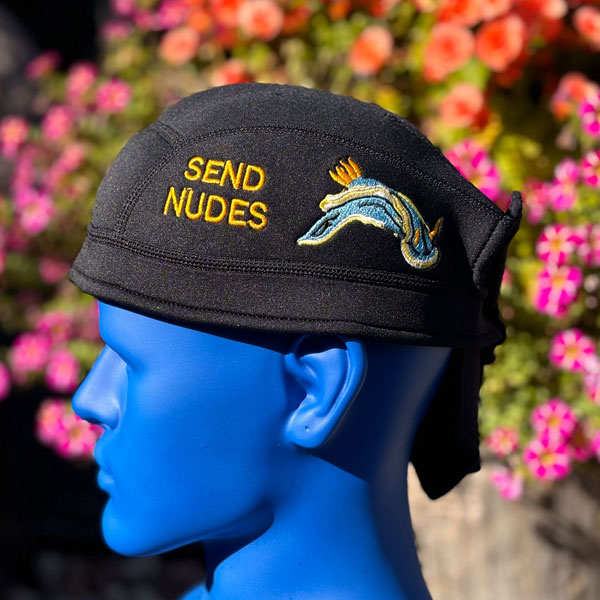 SCUBA hood with nudibranch