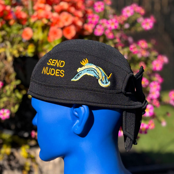 SCUBA hood with nudibranch