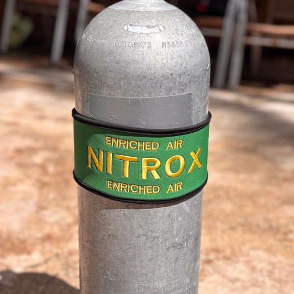 Nitrox scuba tank strap