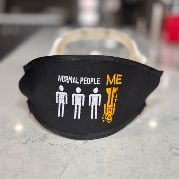 Normal people - funny scuba mask strap