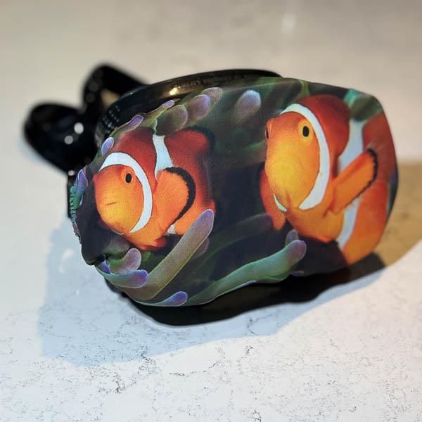 scuba mask cover clown fish