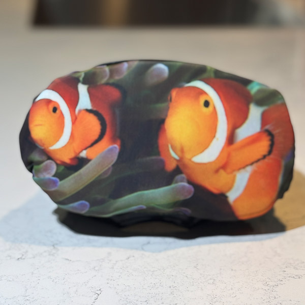 scuba mask cover clown fish