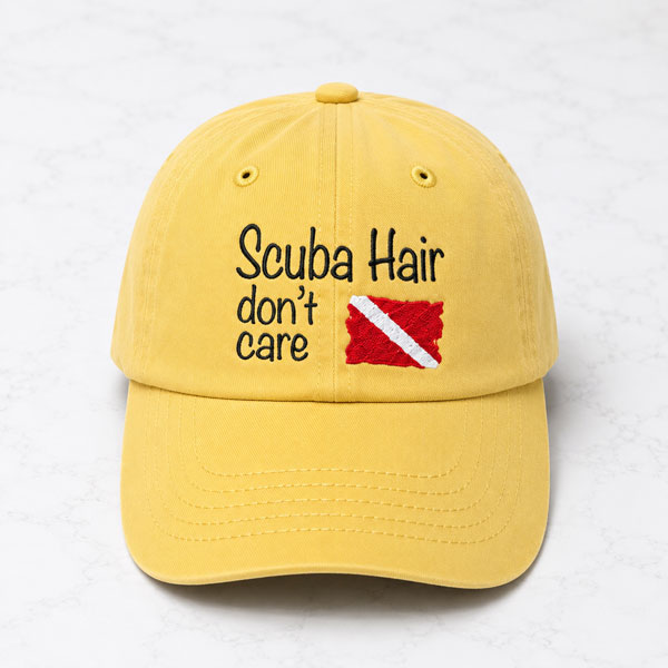SCUBA hair don't care dad cap