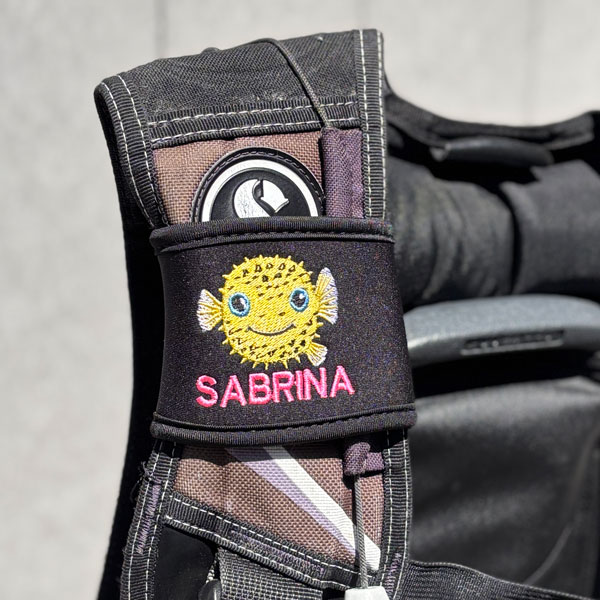 BCD strap Yellow Pufferfish