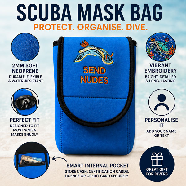 Scuba mask bag.