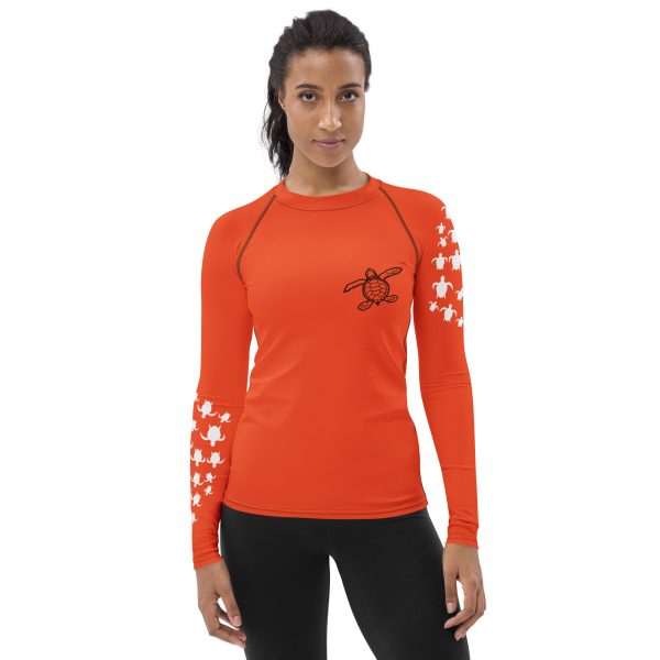 Women's Rash Guard with turtles