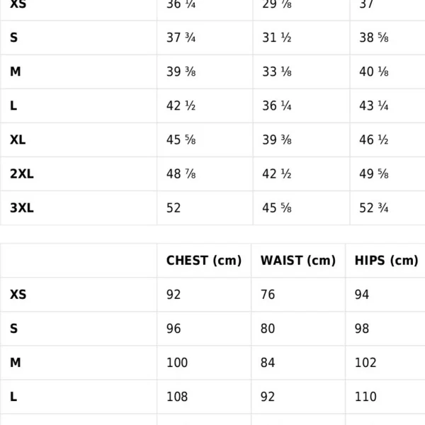 rash guard me size guide