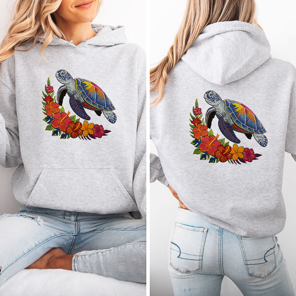 Embroidered Turtle Hoodie - Image 10