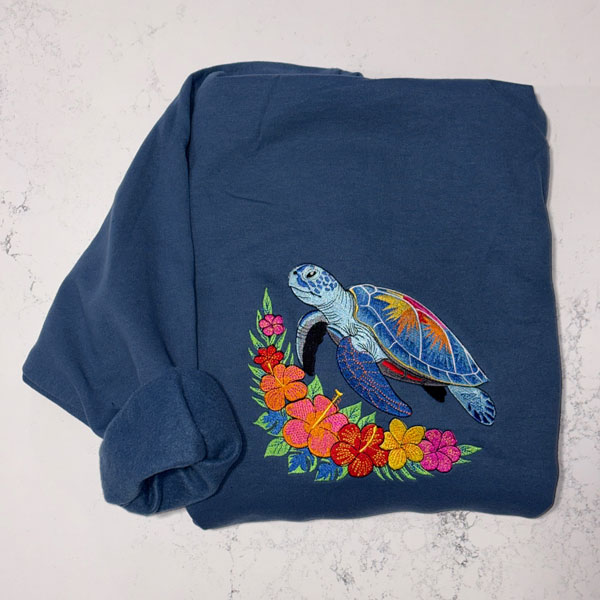 Embroidered Turtle Hoodie - Image 2
