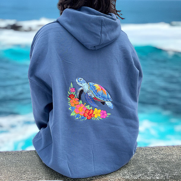 Embroidered Turtle Hoodie