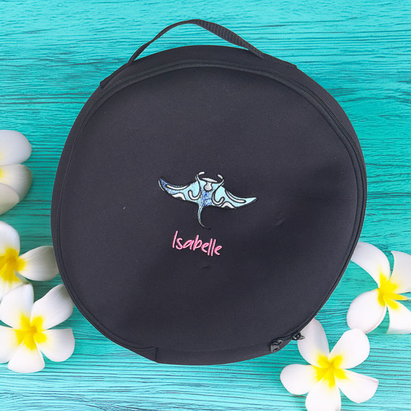 SCUBA Regulator Travel Bag featuring a manta ray