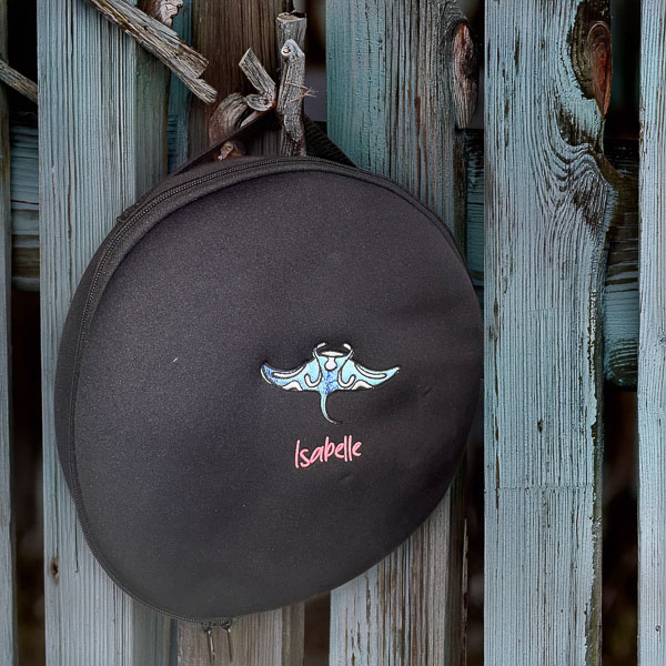 SCUBA Regulator Travel Bag featuring a manta ray