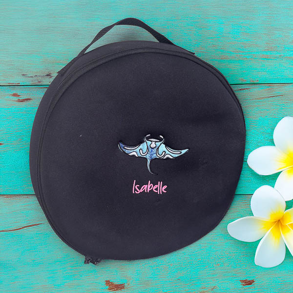 SCUBA Regulator Travel Bag featuring a manta ray